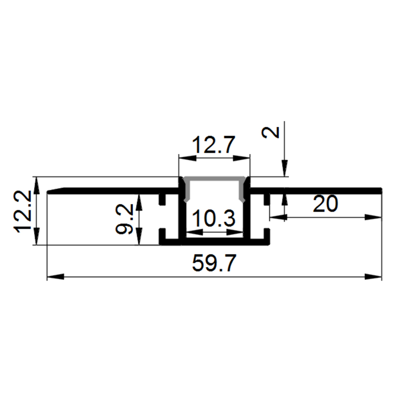 Plaster-In Trimless LED Channel For 10mm Rope Lights Plaster-In Trimless LED Channel For 10mm Rope Lights